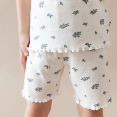 Pointelle Short Sleeve Set in Spray Rose