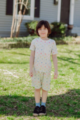 Toddler Crew Neck Tee in Pastel Mickey Mouse