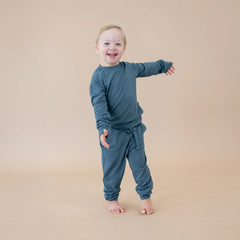 Bamboo Jersey Jogger Set in Atlantic