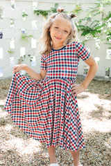 Twirl Dress in Patriotic Gingham