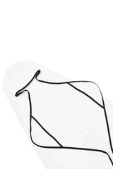 Toddler Hooded Bath Towel in Cloud with Midnight Trim