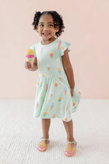 Pocket Dress in Mint Ice Cream