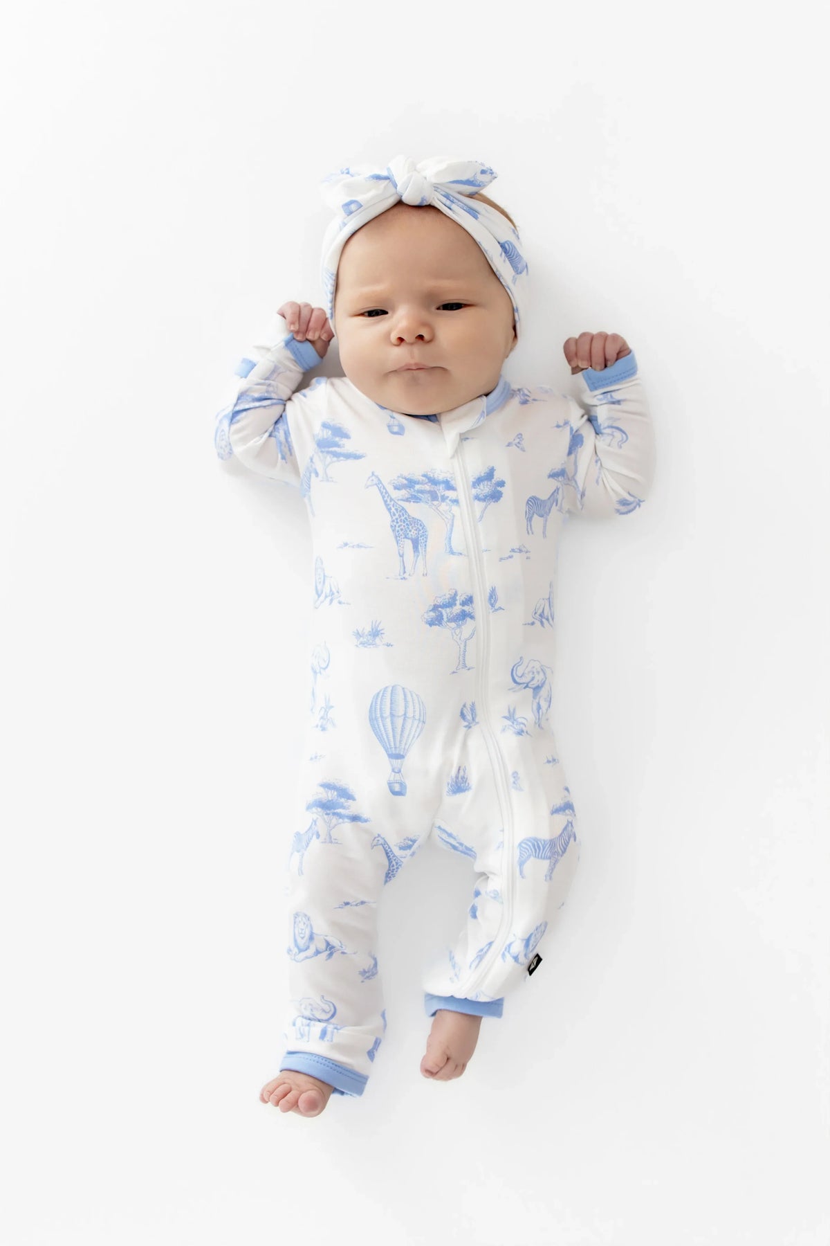 Zippered Romper in Toile Safari
