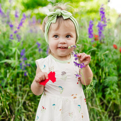 Twirl Bodysuit Dress in Wildflower