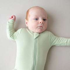 Zippered Footie in Basil