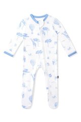 Zippered Footie in Toile Safari