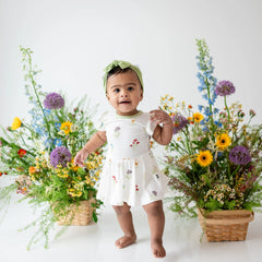 Twirl Bodysuit Dress in Wildflower