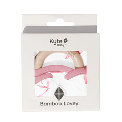 Lovey in Bow with Removable Wooden Teething Ring