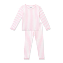 Long Sleeve Pajamas in Small Sakura Stripe