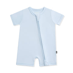 Zipper Shortall Romper in Breeze