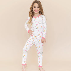 Long Sleeve Pajamas in Tulip
