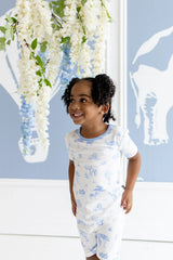 Short Sleeve Pajamas in Toile Safari