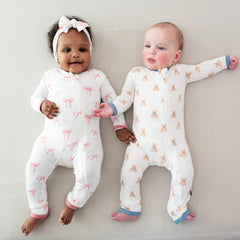 Zippered Romper in Teddy Bear