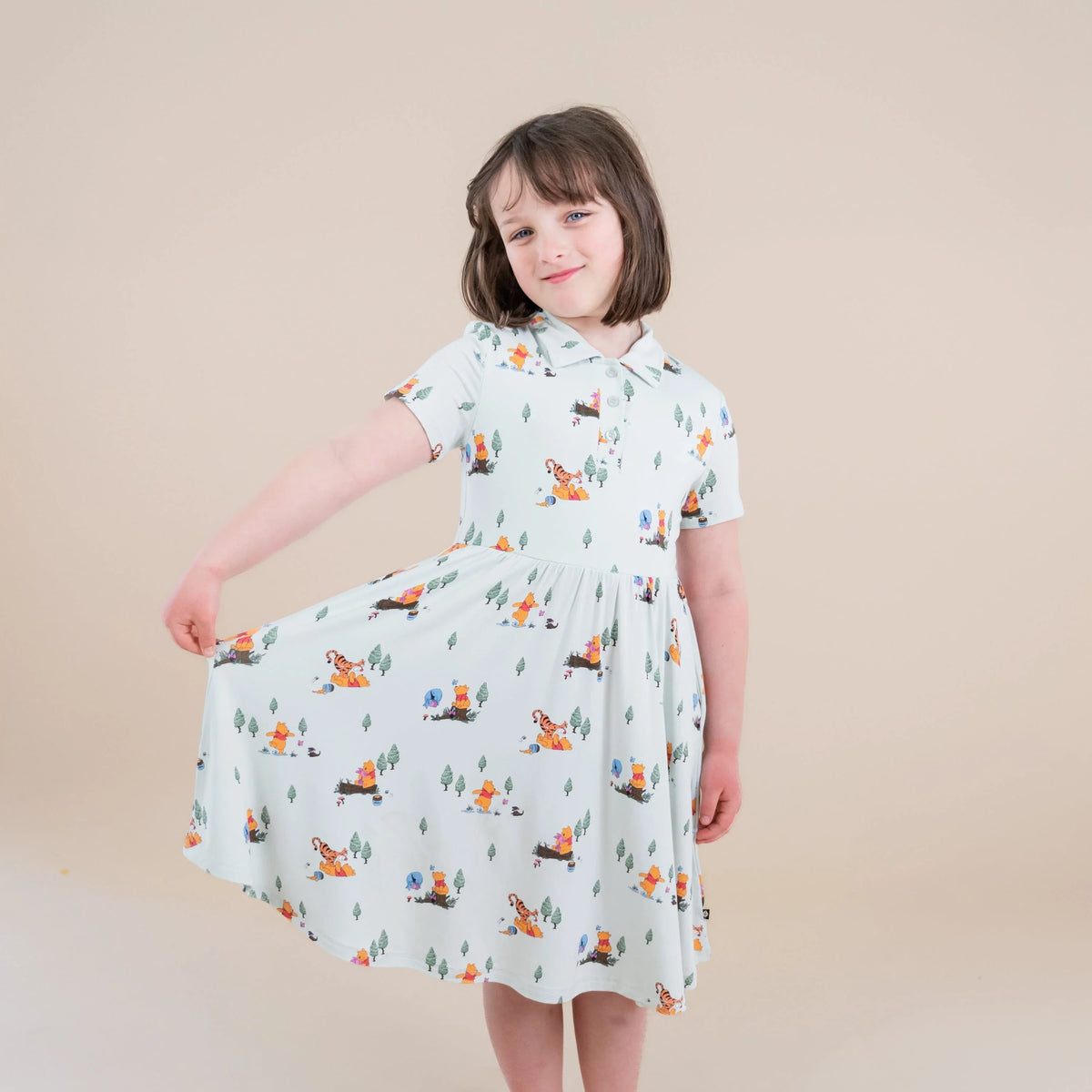 Polo Dress in Winnie the Pooh Hundred Acre Wood