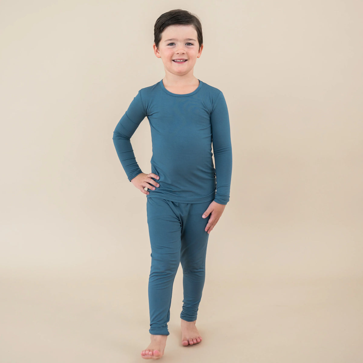 Long Sleeve Pajamas in Atlantic