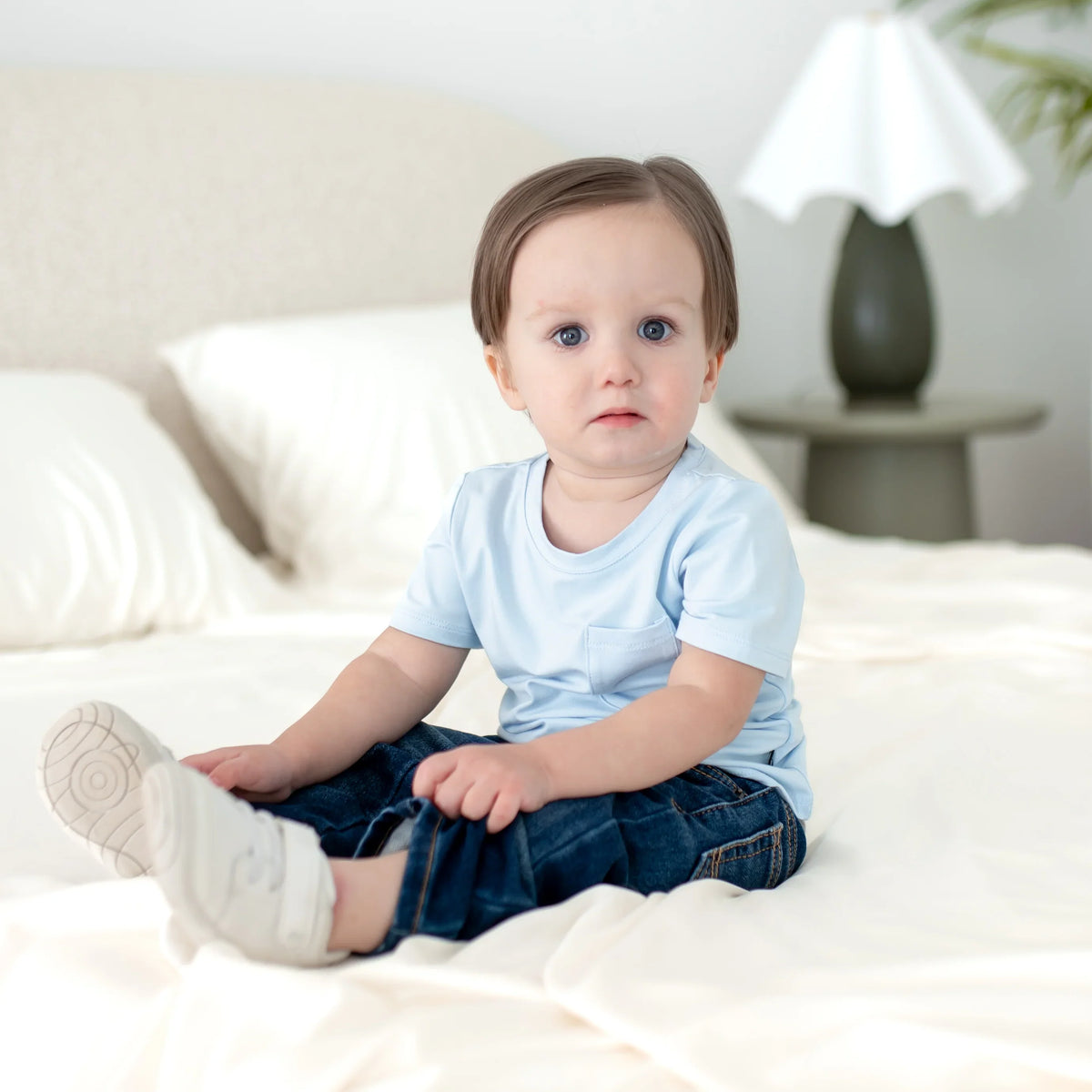 Toddler Crew Neck Tee in Breeze