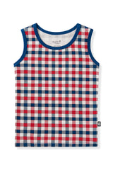 Toddler Tank Top in Patriotic Gingham