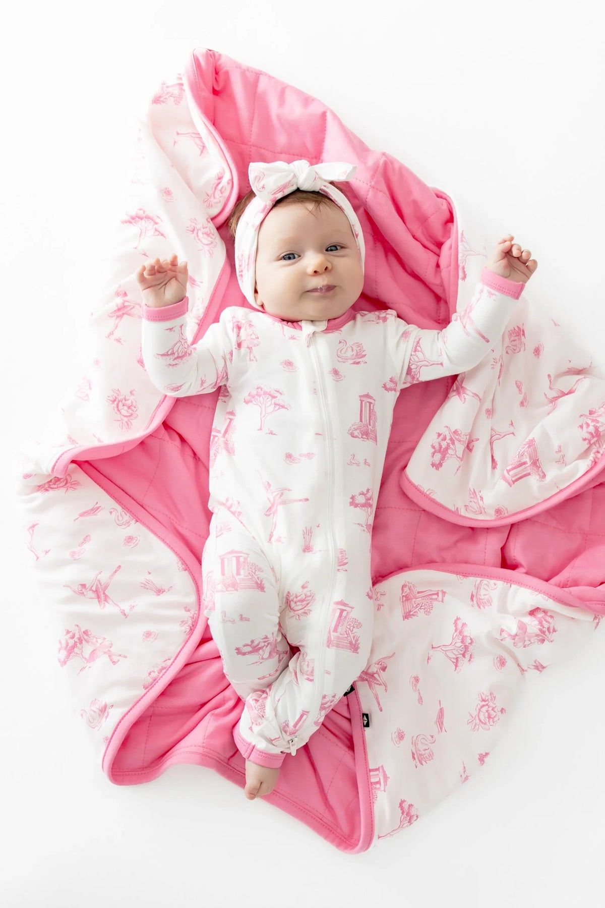 Baby Blanket in Toile Ballet