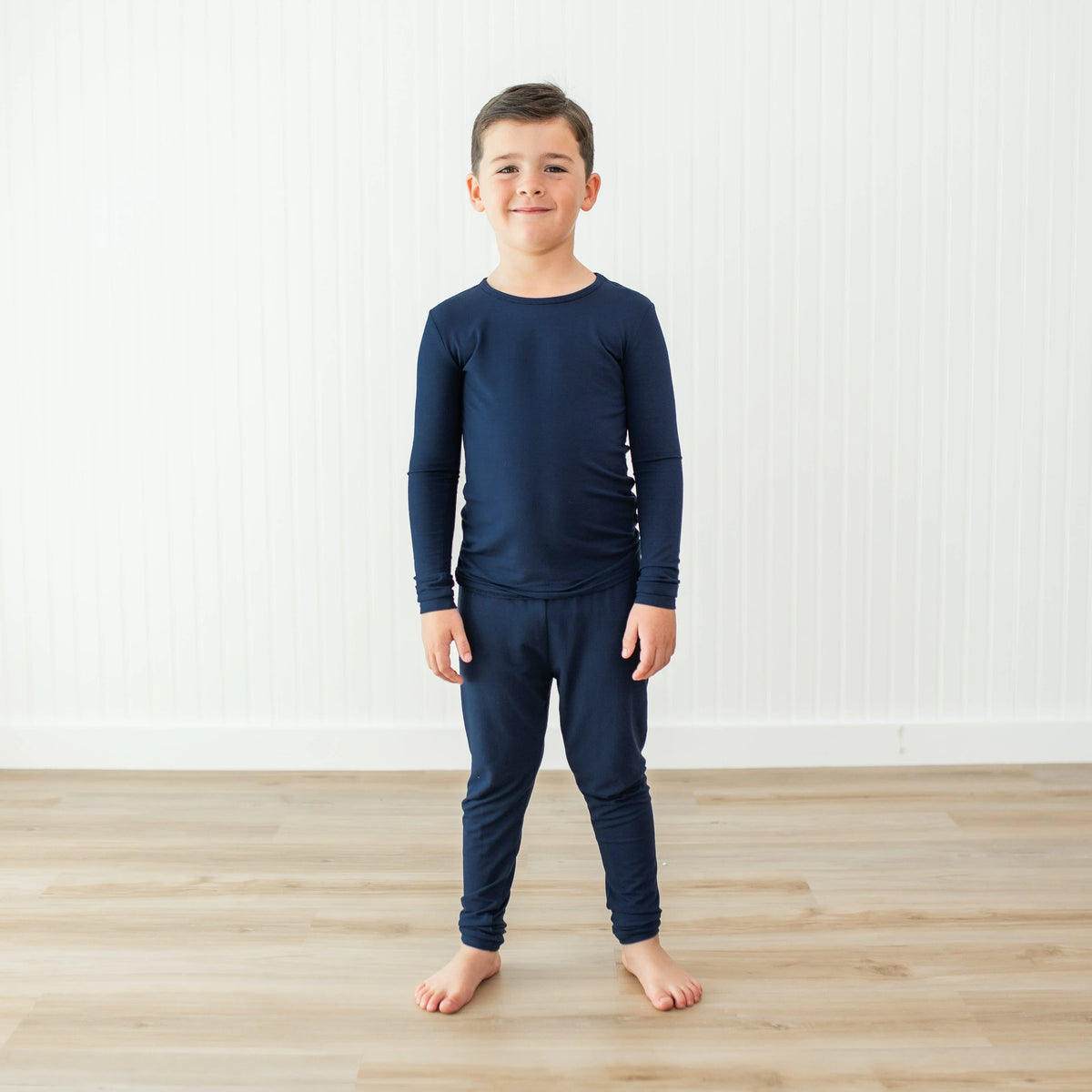 Long Sleeve Pajamas in Navy