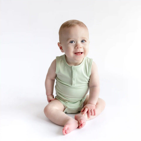 Sleeveless Bodysuit in Basil