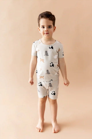 Short Sleeve Pajamas in Fluffy Cat