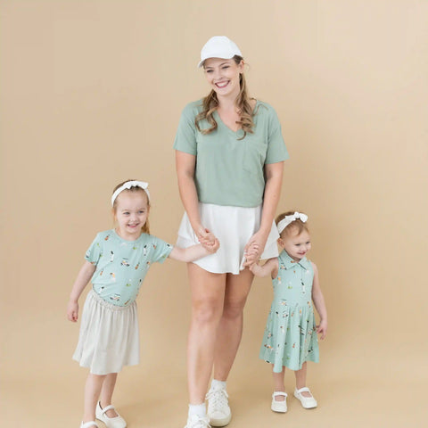 Polo Bodysuit Dress in Golf