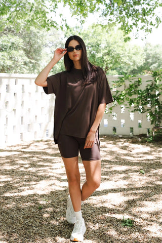 Women’s Biker Short Set in Espresso