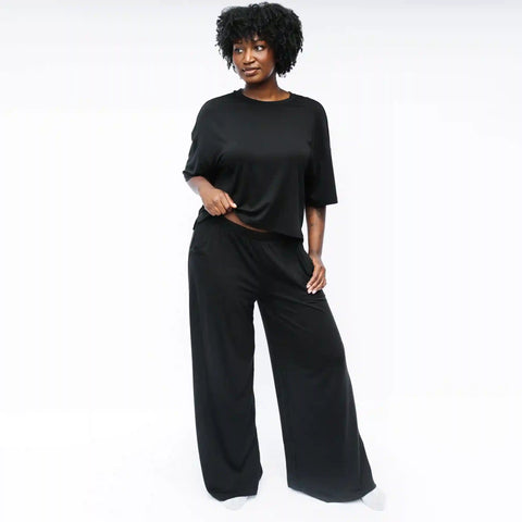 Women's Wide Leg Pant in Midnight