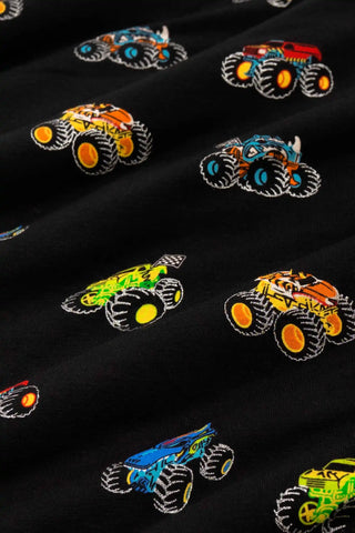 Short Sleeve Pajamas in Monster Truck