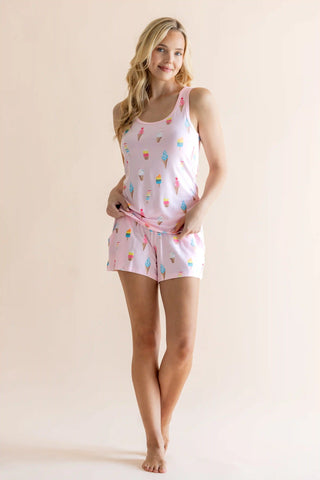 Women's Tank Set in Sakura Ice Cream