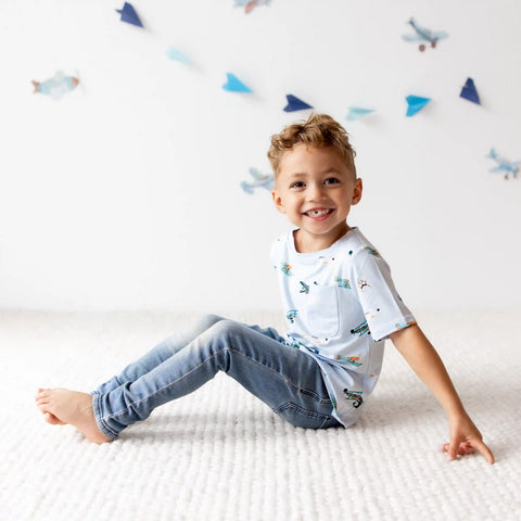 Toddler Crew Neck Tee in Take Off
