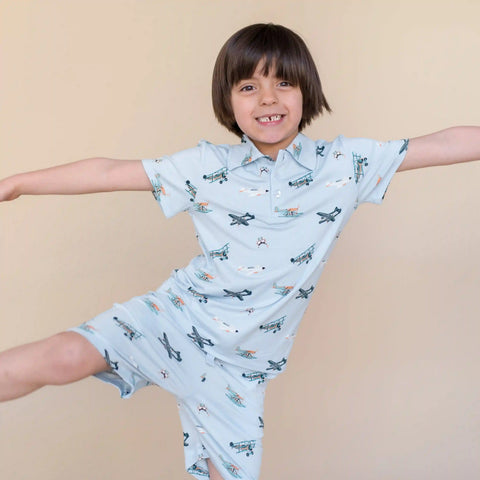 Toddler Short Sleeve Polo in Take Off