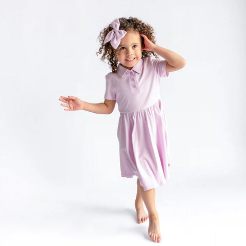 Polo Dress in Thistle