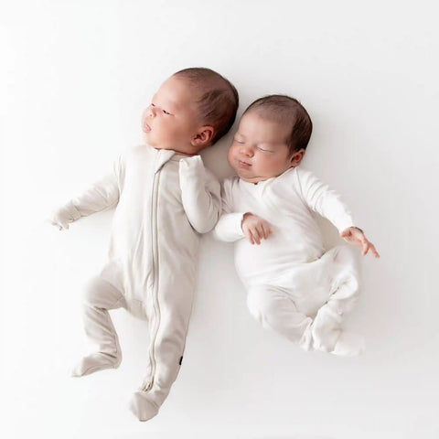 Zippered Footie in Oat