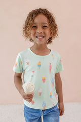 Toddler Basic Tee in Mint Ice Cream