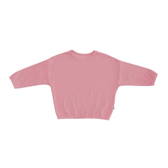 Bamboo Jersey Long Sleeve Drop Shoulder Top in Apple Blossom