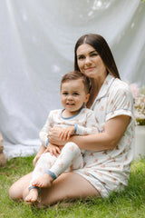 Women’s Short Sleeve Pajama Set in Teddy Bear