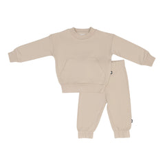French Terry Jogger Set in Almond