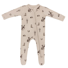 Zippered Footie in Classic Cowboy
