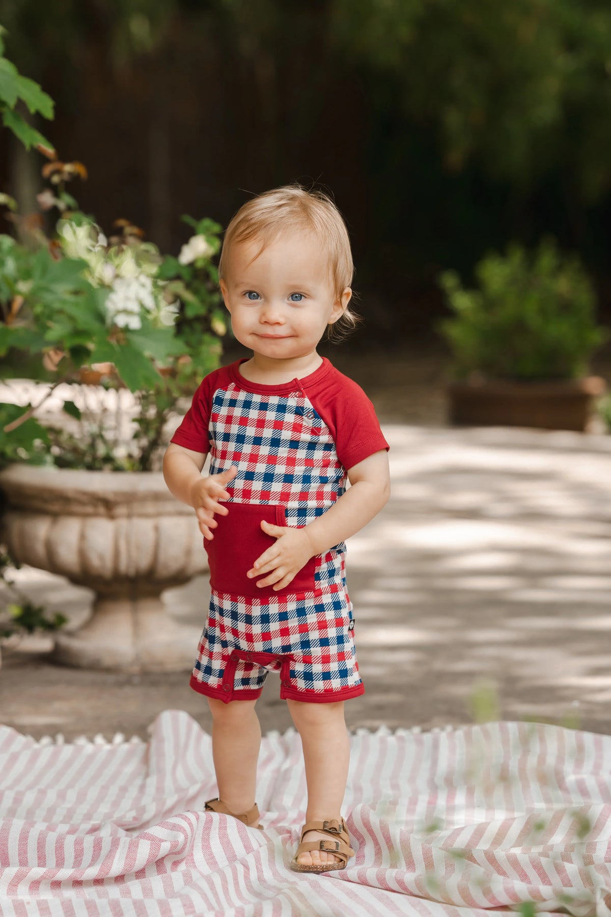 Shortall in Patriotic Gingham