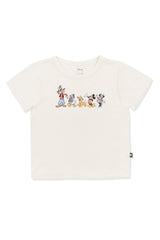 Toddler Basic Tee in Mickey and Friends on Ecru