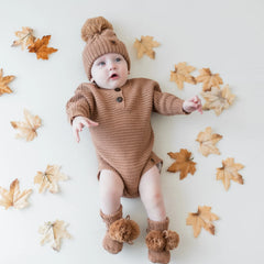 Knit Booties in Latte