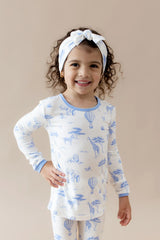 Long Sleeve Pajamas in Toile Safari