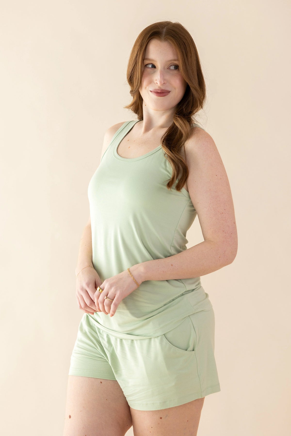 Women's Tank Set in Basil