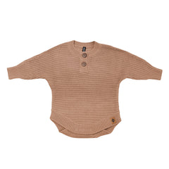 Chunky Knit Romper in Latte