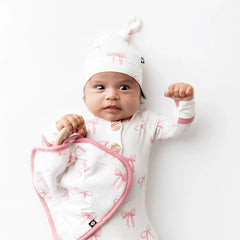 Lovey in Bow with Removable Wooden Teething Ring
