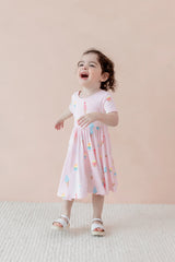 Twirl Dress in Sakura Ice Cream