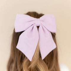 Large Alligator Clip Bow in Thistle