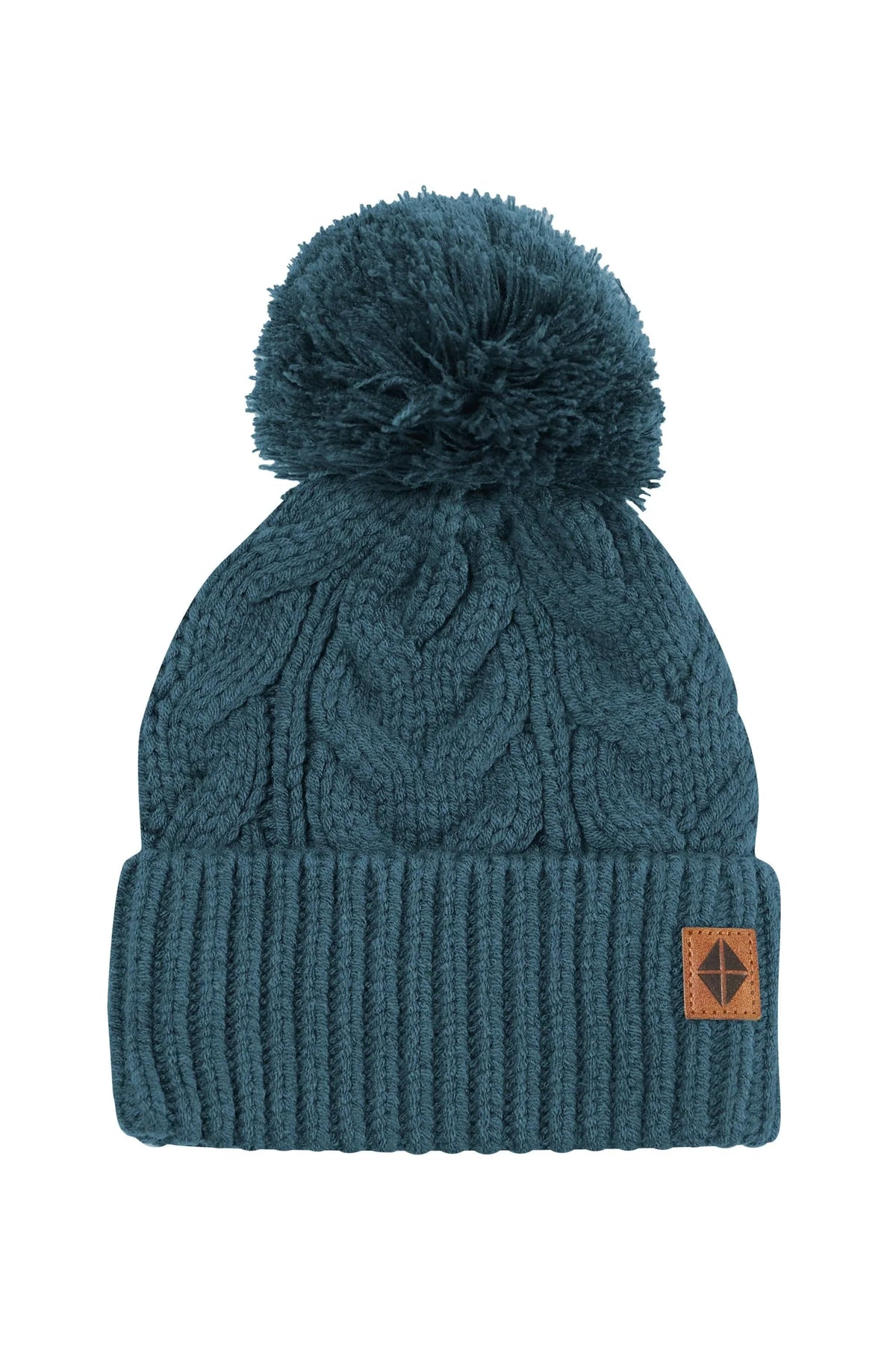 Chunky Cable Knit Beanie in Atlantic
