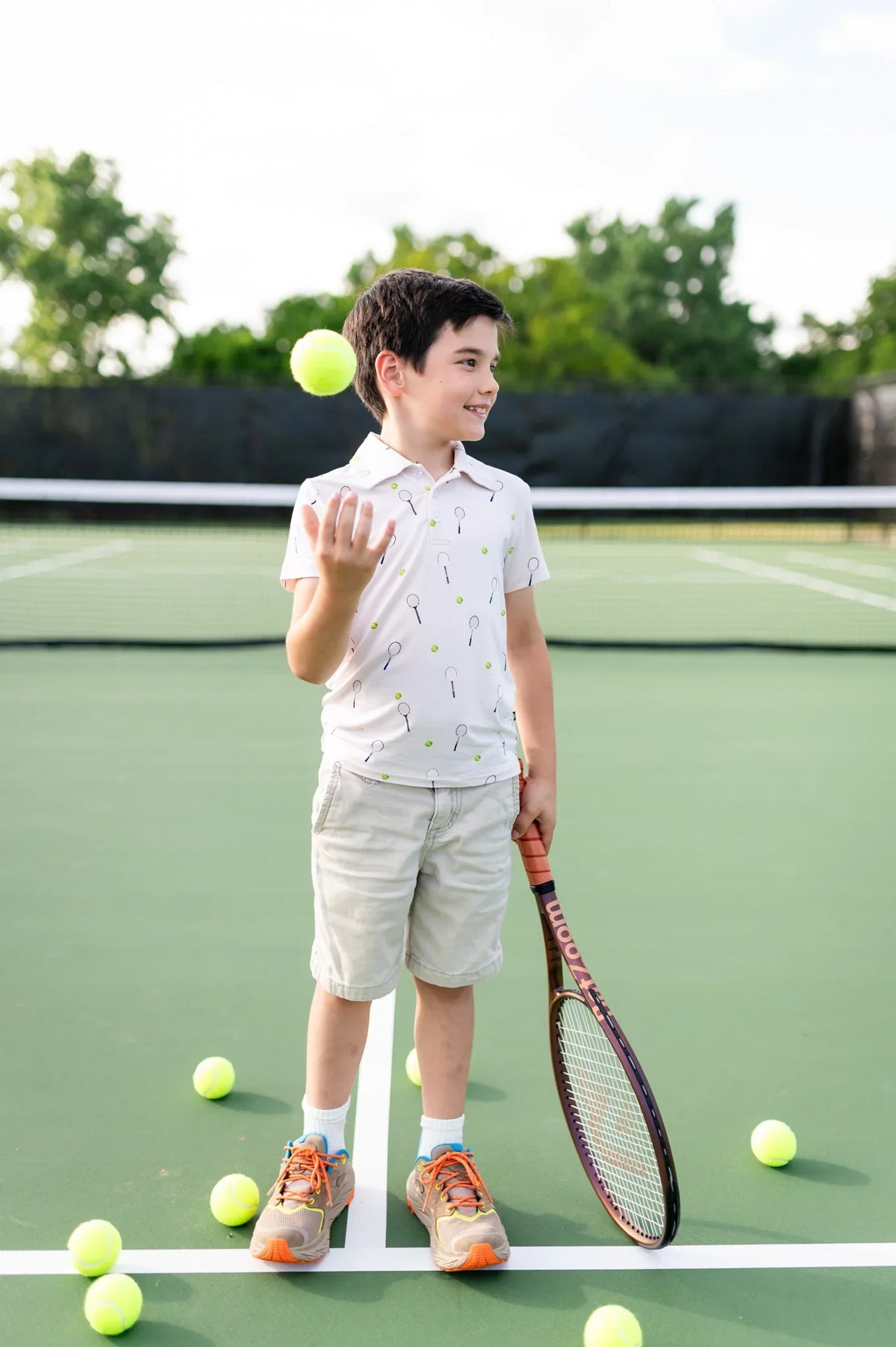 Toddler Short Sleeve Polo in Tennis